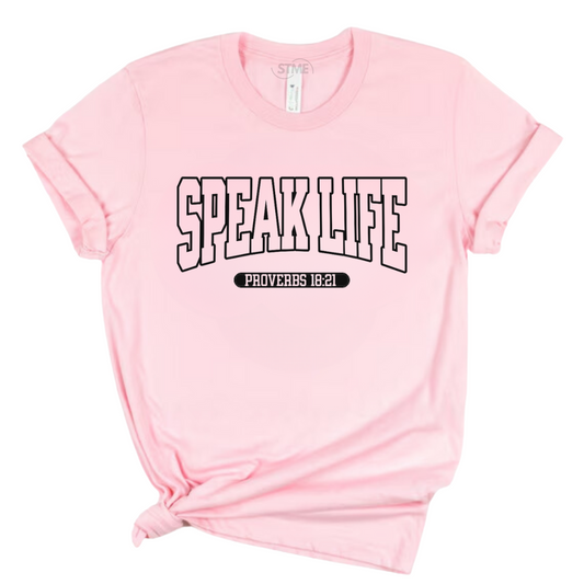 Speak Life Varsity T-Shirt