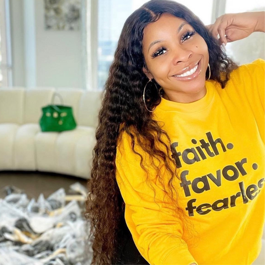 Gold- Faith Favor Fearless Sweatshirt