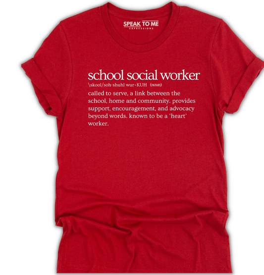 School Social Worker Definition T-Shirt
