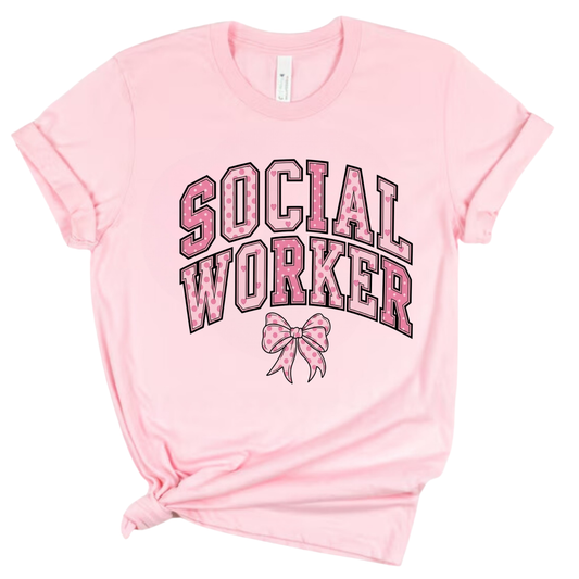 Social Worker Bow T-Shirt