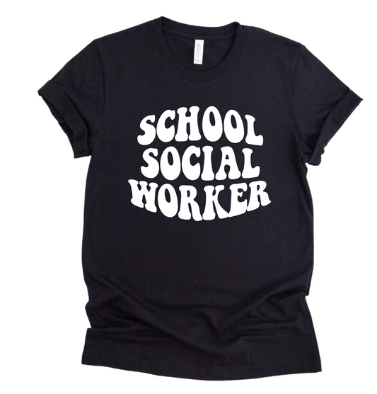 School Social Worker Bubble T-Shirt